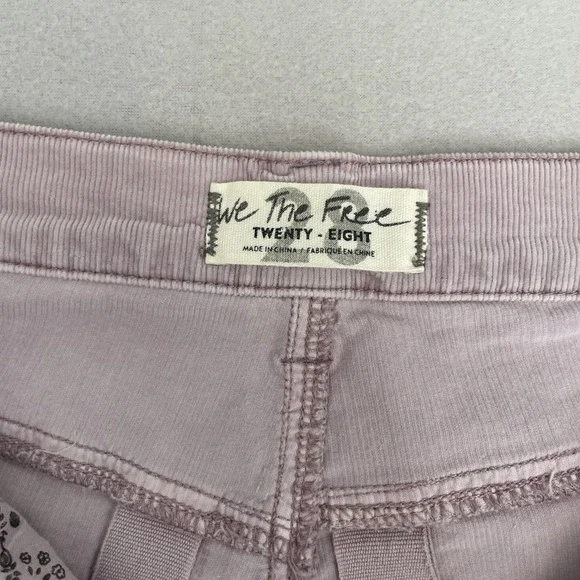 We The Free women's PINK Stretch slim corduroy pants Sz 28 Button Fly EUC & Soft - Picture 2 of 7